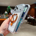 เคสโทรศัพท์แม่เหล็กพร้อมที่จับหมุนโลหะใส สำหรับ iPhone 17 Pro Max, สำหรับ iPhone 17 Pro