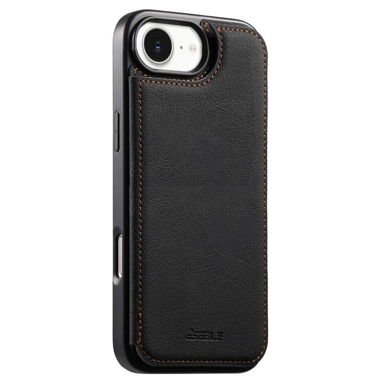 ESEBLE Retro Texture Double Buckle Card Slot Phone Case, For iPhone 17e / 16e, For iPhone 17 Pro Max, For iPhone 17 Pro, For iPhone 17, For iPhone Air, For iPhone 16 Pro Max, For iPhone 16 Pro, For iPhone 16, For iPhone 15 Pro Max, For iPhone 15 Pro