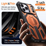 เคสโทรศัพท์กันกระแทกแม่เหล็กพร้อมที่ยึดโลหะซ่อน สำหรับ iPhone 17 Pro Max, สำหรับ iPhone 17 Pro, สำหรับ iPhone 17, สำหรับ iPhone Air, สำหรับ iPhone 16 Pro Max, สำหรับ iPhone 16 Pro, สำหรับ iPhone 16 Plus, สำหรับ iPhone 16