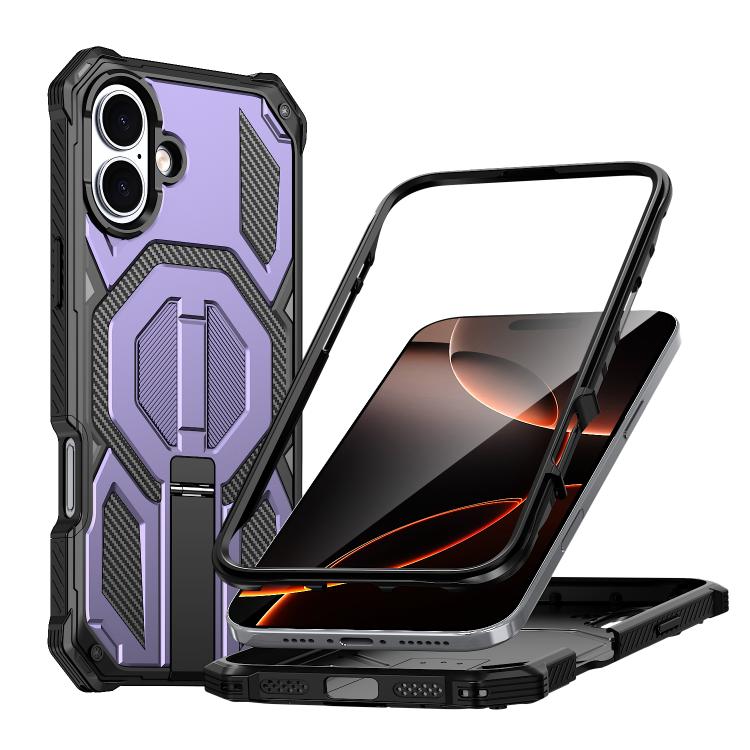 เคสโทรศัพท์กันกระแทกแม่เหล็กพร้อมที่ยึดโลหะซ่อน สำหรับ iPhone 17 Pro Max, สำหรับ iPhone 17 Pro, สำหรับ iPhone 17, สำหรับ iPhone Air, สำหรับ iPhone 16 Pro Max, สำหรับ iPhone 16 Pro, สำหรับ iPhone 16 Plus, สำหรับ iPhone 16