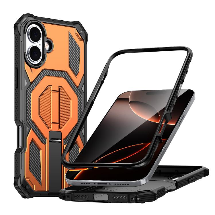 เคสโทรศัพท์กันกระแทกแม่เหล็กพร้อมที่ยึดโลหะซ่อน สำหรับ iPhone 17 Pro Max, สำหรับ iPhone 17 Pro, สำหรับ iPhone 17, สำหรับ iPhone Air, สำหรับ iPhone 16 Pro Max, สำหรับ iPhone 16 Pro, สำหรับ iPhone 16 Plus, สำหรับ iPhone 16
