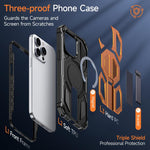 เคสโทรศัพท์กันกระแทกแม่เหล็กที่ซ่อนที่ยึดโลหะ สำหรับ iPhone 15 Pro Max, สำหรับ iPhone 15 Pro, สำหรับ iPhone 15 Plus / 14 Plus, สำหรับ iPhone 15, สำหรับ iPhone 14 / 13, สำหรับ iPhone 14 Pro, สำหรับ iPhone 14 Pro Max, สำหรับ iPhone 13 Pro Max
