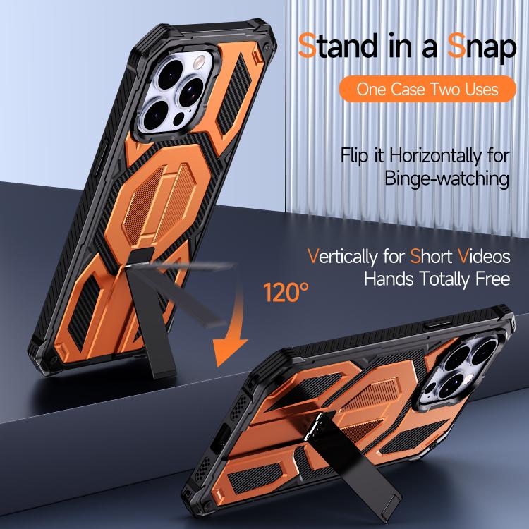 เคสโทรศัพท์กันกระแทกแม่เหล็ก พร้อมที่จับโลหะซ่อน สำหรับ iPhone 13 Pro