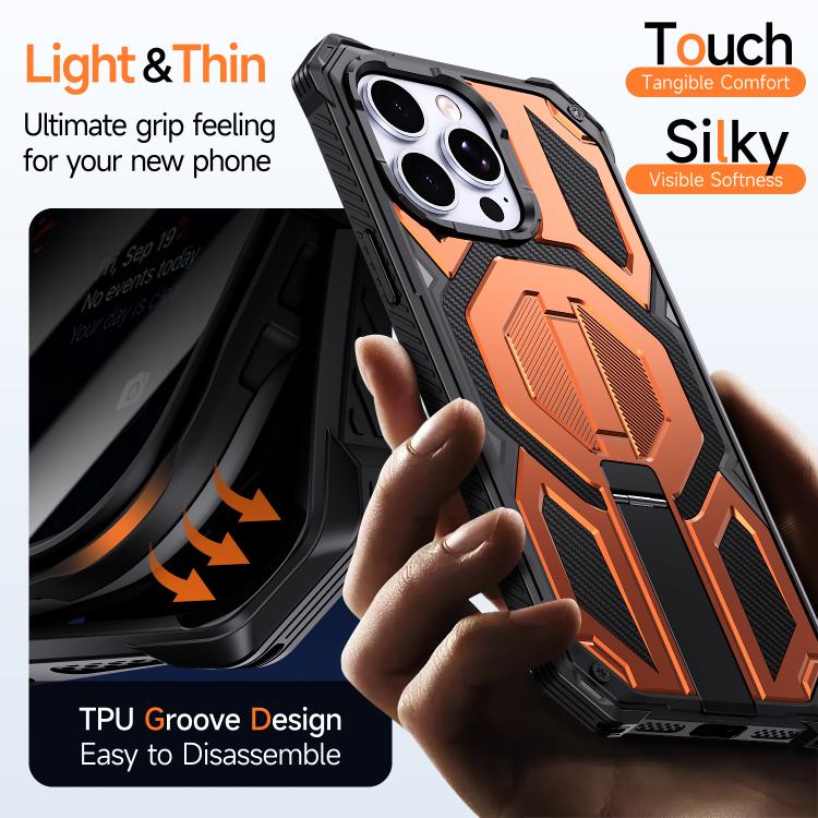 เคสโทรศัพท์กันกระแทกแม่เหล็ก พร้อมที่จับโลหะซ่อน สำหรับ iPhone 13 Pro