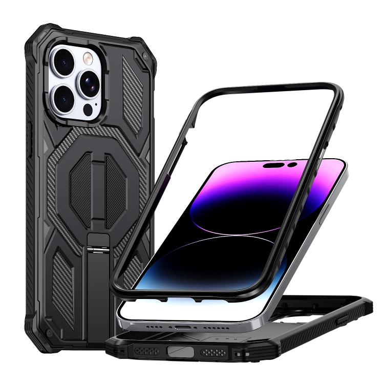 เคสโทรศัพท์กันกระแทกแม่เหล็ก พร้อมที่จับโลหะซ่อน สำหรับ iPhone 13 Pro