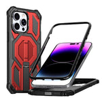 เคสโทรศัพท์กันกระแทกแม่เหล็ก พร้อมที่จับโลหะซ่อน สำหรับ iPhone 13 Pro