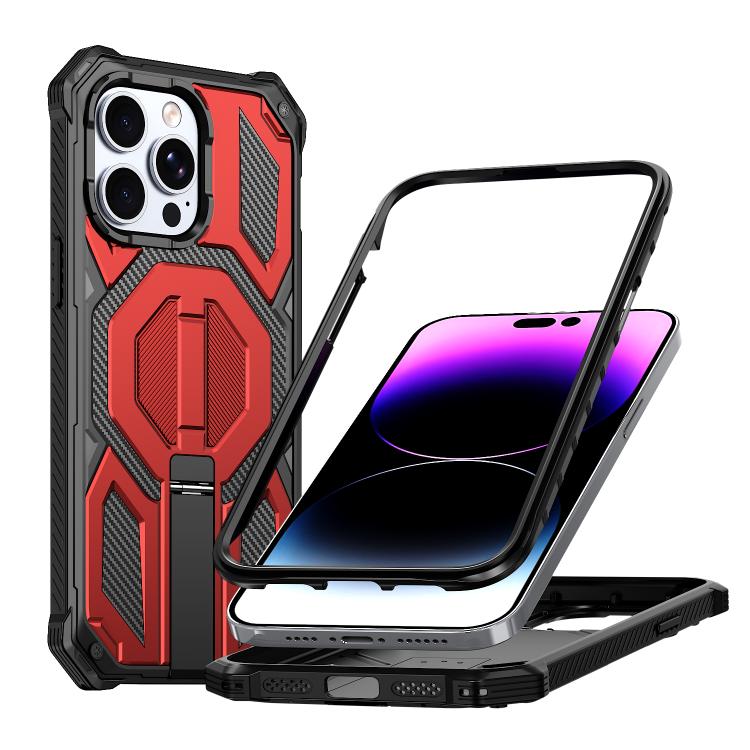 เคสโทรศัพท์กันกระแทกแม่เหล็ก พร้อมที่จับโลหะซ่อน สำหรับ iPhone 13 Pro