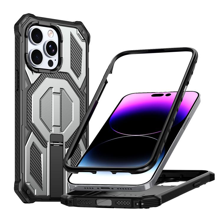 เคสโทรศัพท์กันกระแทกแม่เหล็ก พร้อมที่จับโลหะซ่อน สำหรับ iPhone 13 Pro