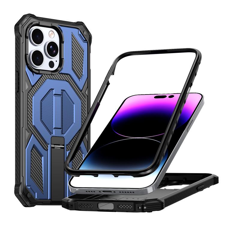 เคสโทรศัพท์กันกระแทกแม่เหล็ก พร้อมที่จับโลหะซ่อน สำหรับ iPhone 13 Pro
