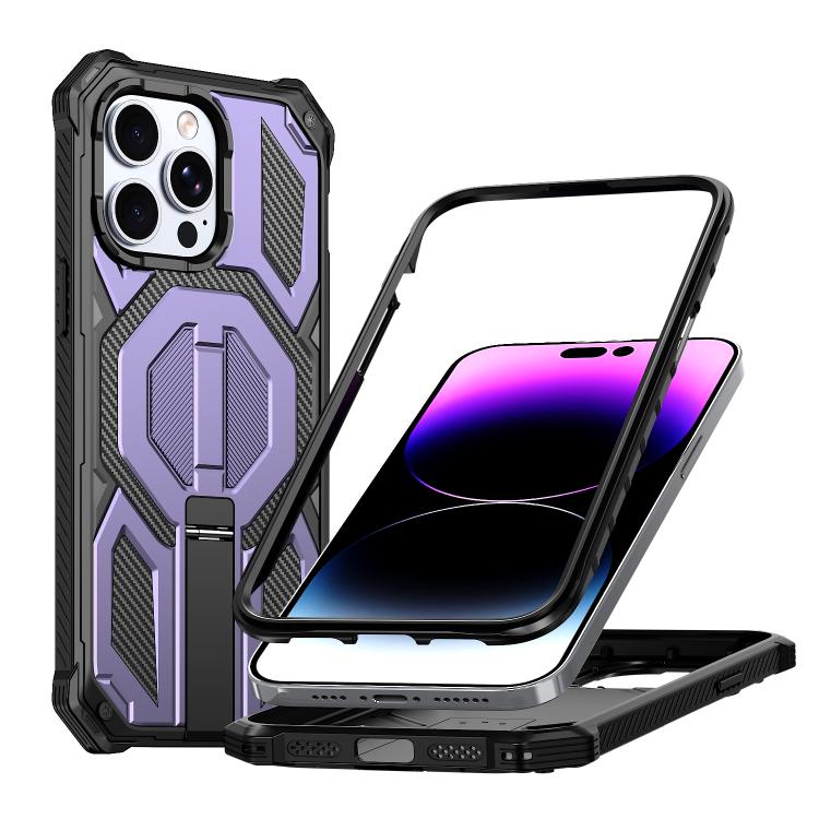 เคสโทรศัพท์กันกระแทกแม่เหล็ก พร้อมที่จับโลหะซ่อน สำหรับ iPhone 13 Pro