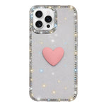 เคสโทรศัพท์ IMD หัวใจรักสองด้านประดับคริสตัลแฟลช สำหรับ iPhone 16 Pro Max, สำหรับ iPhone 16 Pro, สำหรับ iPhone 16 Plus, สำหรับ iPhone 16, สำหรับ iPhone 15 Pro Max