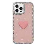 เคสโทรศัพท์ IMD หัวใจรักสองด้านประดับคริสตัลแฟลช สำหรับ iPhone 16 Pro Max, สำหรับ iPhone 16 Pro, สำหรับ iPhone 16 Plus, สำหรับ iPhone 16, สำหรับ iPhone 15 Pro Max
