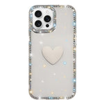 เคสโทรศัพท์ IMD หัวใจรักสองด้านประดับคริสตัลแฟลช สำหรับ iPhone 16 Pro Max, สำหรับ iPhone 16 Pro, สำหรับ iPhone 16 Plus, สำหรับ iPhone 16, สำหรับ iPhone 15 Pro Max
