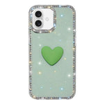 เคสโทรศัพท์ IMD หัวใจรักสองด้านประดับคริสตัลแฟลช สำหรับ iPhone 16 Pro Max, สำหรับ iPhone 16 Pro, สำหรับ iPhone 16 Plus, สำหรับ iPhone 16, สำหรับ iPhone 15 Pro Max