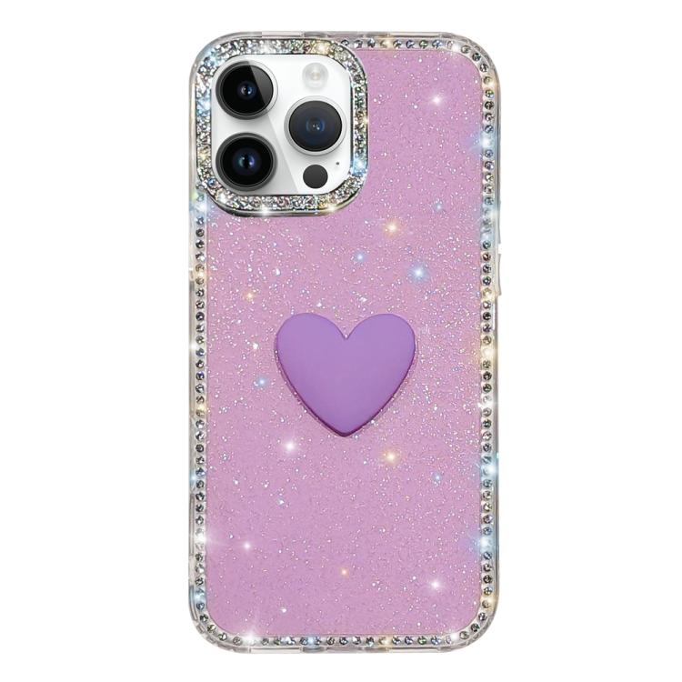 เคสโทรศัพท์ IMD หัวใจรักสองด้านประดับคริสตัลแฟลช สำหรับ iPhone 16 Pro Max, สำหรับ iPhone 16 Pro, สำหรับ iPhone 16 Plus, สำหรับ iPhone 16, สำหรับ iPhone 15 Pro Max