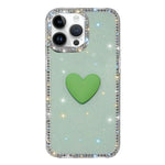 เคสโทรศัพท์ IMD หัวใจรักสองด้านประดับคริสตัลแฟลช สำหรับ iPhone 16 Pro Max, สำหรับ iPhone 16 Pro, สำหรับ iPhone 16 Plus, สำหรับ iPhone 16, สำหรับ iPhone 15 Pro Max