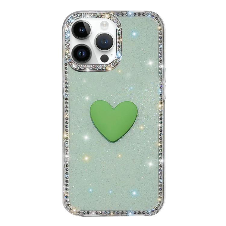 เคสโทรศัพท์ IMD หัวใจรักสองด้านประดับคริสตัลแฟลช สำหรับ iPhone 16 Pro Max, สำหรับ iPhone 16 Pro, สำหรับ iPhone 16 Plus, สำหรับ iPhone 16, สำหรับ iPhone 15 Pro Max