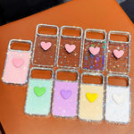 เคสโทรศัพท์ IMD หัวใจรักสองด้านประดับคริสตัลแฟลช สำหรับ iPhone 16 Pro Max, สำหรับ iPhone 16 Pro, สำหรับ iPhone 16 Plus, สำหรับ iPhone 16, สำหรับ iPhone 15 Pro Max