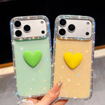 เคสโทรศัพท์ IMD หัวใจรักสองด้านประดับคริสตัลแฟลช สำหรับ iPhone 16 Pro Max, สำหรับ iPhone 16 Pro, สำหรับ iPhone 16 Plus, สำหรับ iPhone 16, สำหรับ iPhone 15 Pro Max