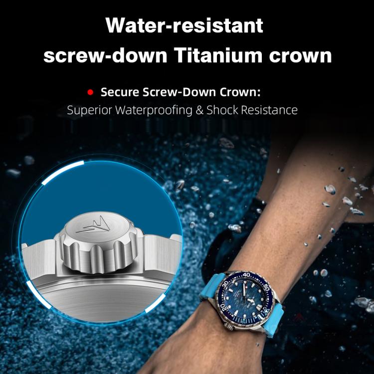 นาฬิกา NORTH EDGE TRITON-TI โลหะผสมไทเทเนียม ชาร์จพลังงานแสงอาทิตย์ นาฬิกาดำน้ำมืออาชีพกลางแจ้ง