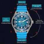 นาฬิกา NORTH EDGE TRITON-TI โลหะผสมไทเทเนียม ชาร์จพลังงานแสงอาทิตย์ นาฬิกาดำน้ำมืออาชีพกลางแจ้ง