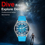 นาฬิกา NORTH EDGE TRITON-TI โลหะผสมไทเทเนียม ชาร์จพลังงานแสงอาทิตย์ นาฬิกาดำน้ำมืออาชีพกลางแจ้ง