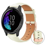 xDfind Flat Head Rose Gold Buckle Black Shark Fine Grain Vegan Leather Watch Band, 18mm, 20mm