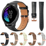 xDfind Flat Head Rose Gold Buckle Black Shark Fine Grain Vegan Leather Watch Band, 18mm, 20mm