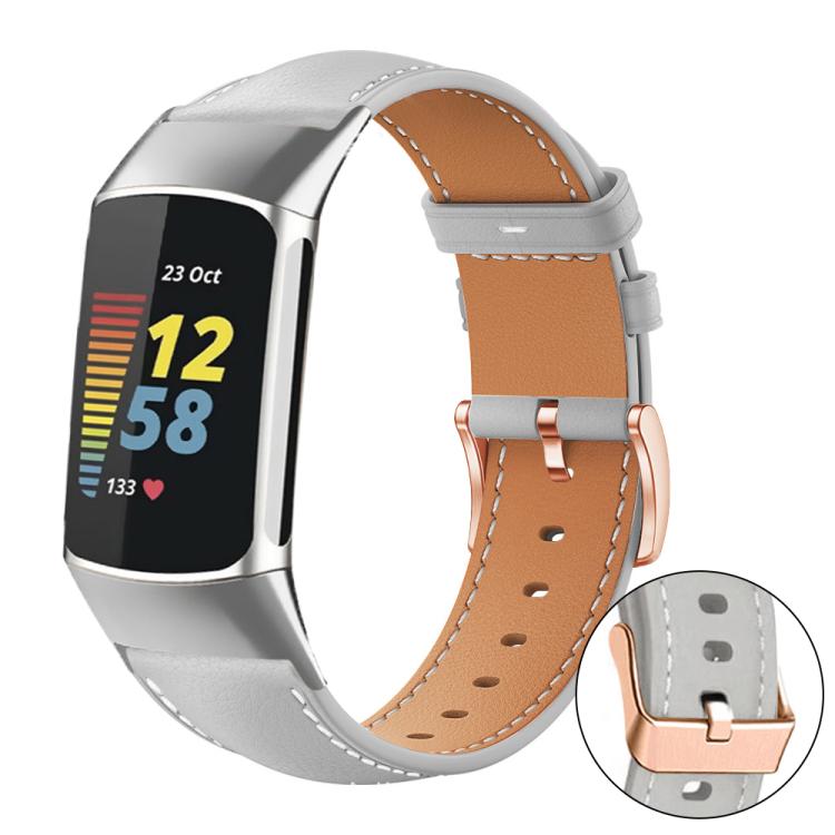 xDfind Rose Gold Buckle Black Shark Fine Grain Vegan Leather Watch Band, For Fitbit Charge 6 / 5, For Fitbit Versa 4 / 3 / Sense2 / 1, For Fitbit Versa 2/Versa/Versa Lite/Blaze, For Fitbit Charge 4 / 3