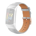 xDfind Rose Gold Buckle Black Shark Fine Grain Vegan Leather Watch Band, For Fitbit Charge 6 / 5, For Fitbit Versa 4 / 3 / Sense2 / 1, For Fitbit Versa 2/Versa/Versa Lite/Blaze, For Fitbit Charge 4 / 3