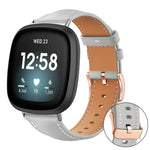xDfind Rose Gold Buckle Black Shark Fine Grain Vegan Leather Watch Band, For Fitbit Charge 6 / 5, For Fitbit Versa 4 / 3 / Sense2 / 1, For Fitbit Versa 2/Versa/Versa Lite/Blaze, For Fitbit Charge 4 / 3