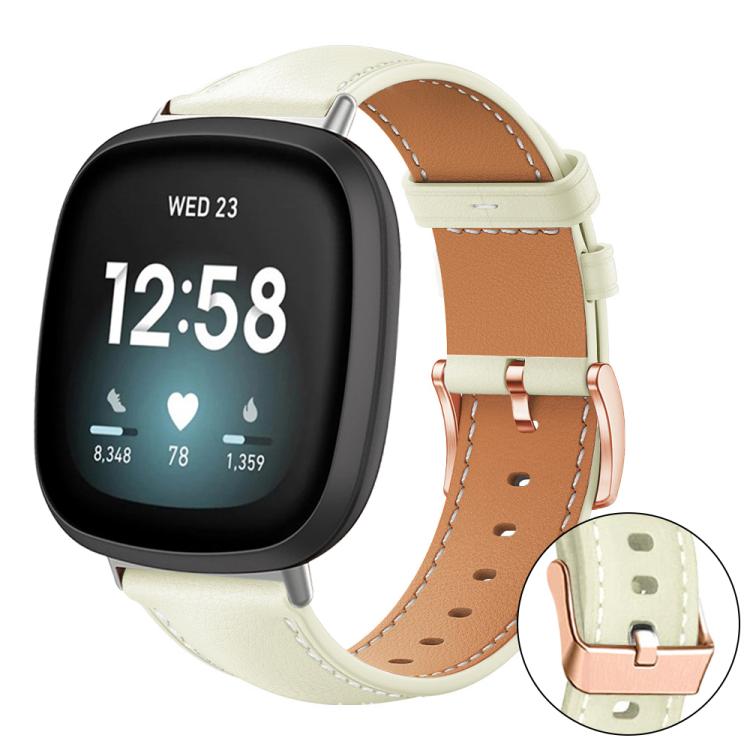 xDfind Rose Gold Buckle Black Shark Fine Grain Vegan Leather Watch Band, For Fitbit Charge 6 / 5, For Fitbit Versa 4 / 3 / Sense2 / 1, For Fitbit Versa 2/Versa/Versa Lite/Blaze, For Fitbit Charge 4 / 3