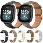 xDfind Rose Gold Buckle Black Shark Fine Grain Vegan Leather Watch Band, For Fitbit Charge 6 / 5, For Fitbit Versa 4 / 3 / Sense2 / 1, For Fitbit Versa 2/Versa/Versa Lite/Blaze, For Fitbit Charge 4 / 3