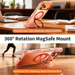 Vacuum Airbag TPU + Acrylic 360 Rotating Bracket Magnetic Shockproof Phone Case, For iPhone 17 Pro Max, For iPhone 17 Pro, For iPhone 17