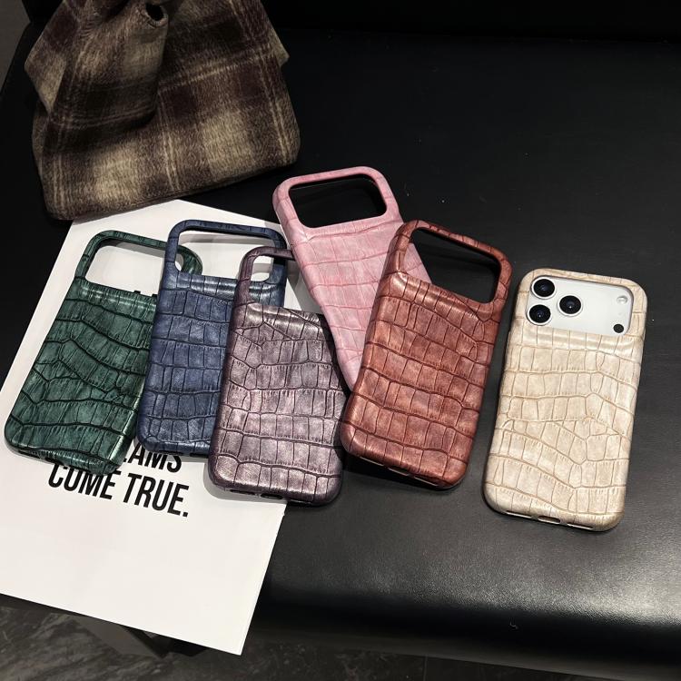 เคสโทรศัพท์หนังวีแกนกันกระแทกลายจระเข้วินเทจ สำหรับ iPhone 17 Pro Max, สำหรับ iPhone 17 Pro
