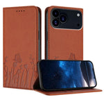เคสโทรศัพท์หนังวีแกนแม่เหล็กลายดอกทิวลิปผีเสื้อ สำหรับ iPhone 17e / 16e, สำหรับ iPhone 17 Pro Max, สำหรับ iPhone 17 Pro, สำหรับ iPhone 17