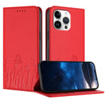 เคสโทรศัพท์หนังวีแกนแม่เหล็กลายดอกทิวลิปผีเสื้อ สำหรับ iPhone Air, สำหรับ iPhone 16 Pro Max, สำหรับ iPhone 16 Pro, สำหรับ iPhone 16 Plus