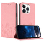 เคสโทรศัพท์หนังวีแกนแม่เหล็กลายดอกทิวลิปผีเสื้อ สำหรับ iPhone Air, สำหรับ iPhone 16 Pro Max, สำหรับ iPhone 16 Pro, สำหรับ iPhone 16 Plus