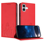 เคสโทรศัพท์หนังวีแกนแม่เหล็กลายดอกทิวลิปผีเสื้อ สำหรับ iPhone Air, สำหรับ iPhone 16 Pro Max, สำหรับ iPhone 16 Pro, สำหรับ iPhone 16 Plus