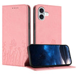 เคสโทรศัพท์หนังวีแกนแม่เหล็กลายดอกทิวลิปผีเสื้อ สำหรับ iPhone Air, สำหรับ iPhone 16 Pro Max, สำหรับ iPhone 16 Pro, สำหรับ iPhone 16 Plus