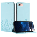 เคสโทรศัพท์หนังวีแกนแม่เหล็กลายดอกทิวลิปผีเสื้อ สำหรับ iPhone 17e / 16e, สำหรับ iPhone 17 Pro Max, สำหรับ iPhone 17 Pro, สำหรับ iPhone 17
