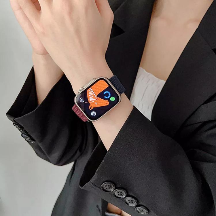 สายรัดนาฬิกาไนลอนถักเย็บพร้อมหัวเข็มขัด xDfind สำหรับ Apple Watch 42 / 44 / 45 / 46 / 49mm, สำหรับ Apple Watch 38 / 40 / 41 / S10 42mm