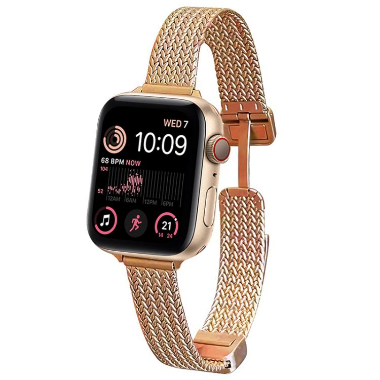 สายรัดนาฬิกา xDfind Wheat Ear Magnetic Buckle สแตนเลส สำหรับ Apple Watch 42 / 44 / 45 / 46 / 49 มม., สำหรับ Apple Watch 38 / 40 / 41 / S10 42 มม.