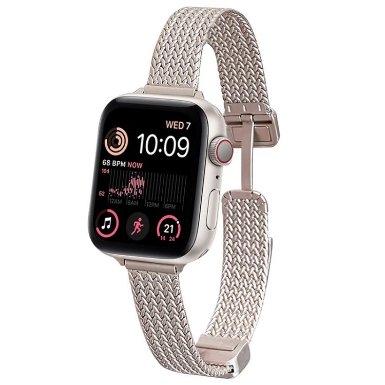 สายรัดนาฬิกา xDfind Wheat Ear Magnetic Buckle สแตนเลส สำหรับ Apple Watch 42 / 44 / 45 / 46 / 49 มม., สำหรับ Apple Watch 38 / 40 / 41 / S10 42 มม.