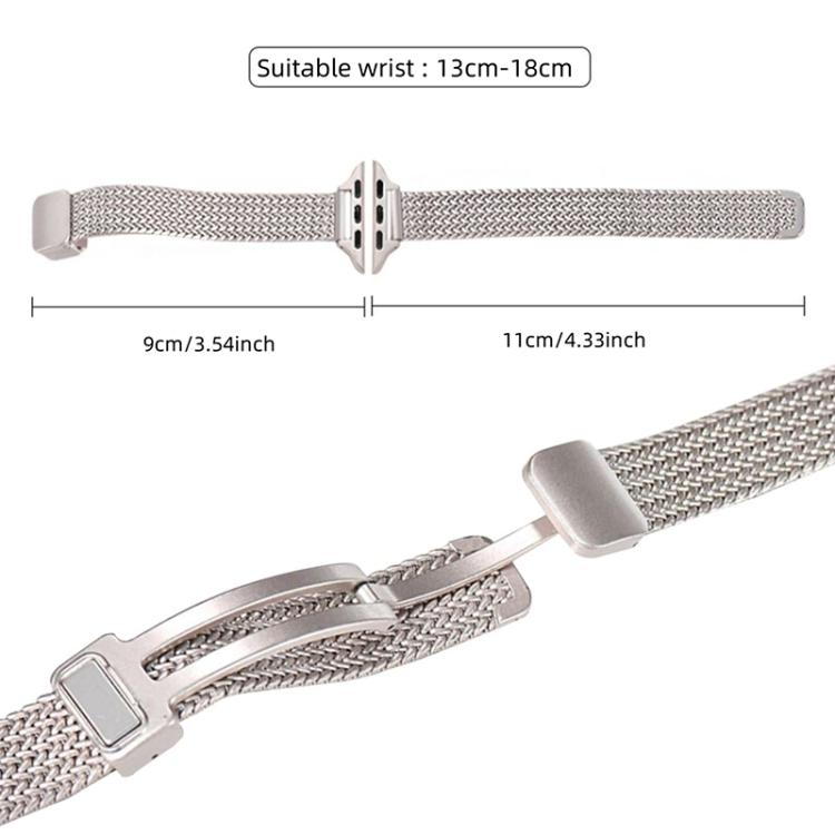 สายรัดนาฬิกา xDfind Wheat Ear Magnetic Buckle สแตนเลส สำหรับ Apple Watch 42 / 44 / 45 / 46 / 49 มม., สำหรับ Apple Watch 38 / 40 / 41 / S10 42 มม.