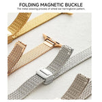 สายรัดนาฬิกา xDfind Wheat Ear Magnetic Buckle สแตนเลส สำหรับ Apple Watch 42 / 44 / 45 / 46 / 49 มม., สำหรับ Apple Watch 38 / 40 / 41 / S10 42 มม.