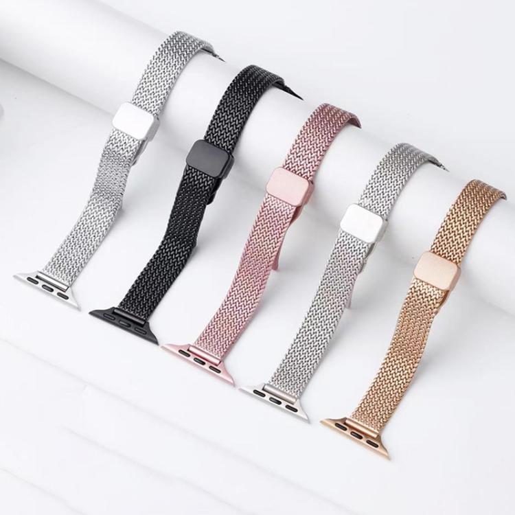 สายรัดนาฬิกา xDfind Wheat Ear Magnetic Buckle สแตนเลส สำหรับ Apple Watch 42 / 44 / 45 / 46 / 49 มม., สำหรับ Apple Watch 38 / 40 / 41 / S10 42 มม.