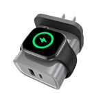XL-16 ที่ชาร์จมัลติฟังก์ชัน 3 in 1 20W USB + Type-C สำหรับ Apple Watch พร้อมฟังก์ชันชาร์จไร้สาย, ปลั๊ก: ปลั๊ก US