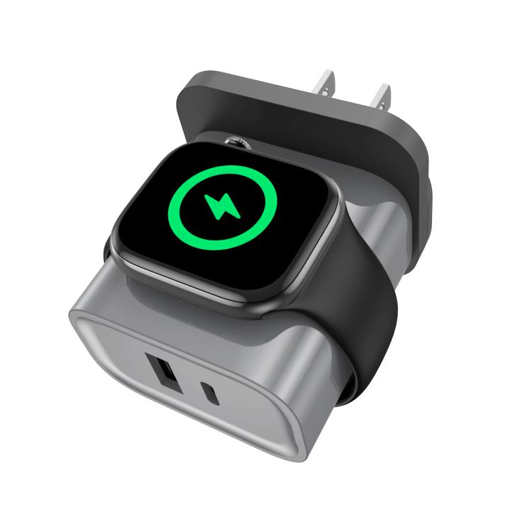 XL-16 ที่ชาร์จมัลติฟังก์ชัน 3 in 1 20W USB + Type-C สำหรับ Apple Watch พร้อมฟังก์ชันชาร์จไร้สาย, ปลั๊ก: ปลั๊ก US