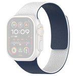 สายรัดนาฬิกา xDfind สีตัดกัน ลายผิวลิ้นจี่ Magnetic Silicone สำหรับ Apple Watch 42 / 44 / 45 / 46 / 49 มม., สำหรับ Apple Watch 38 / 40 / 41 / S11 42 มม.